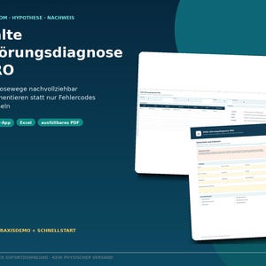 Störungsdiagnose Kälte Klima | Fehlersuche Protokoll Excel, Offline App & PDF | Digital