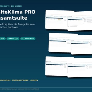 Refrigeration and Air Conditioning Templates Complete Package | 7 Professional Tools with Excel, Offline Apps & PDF | Digital