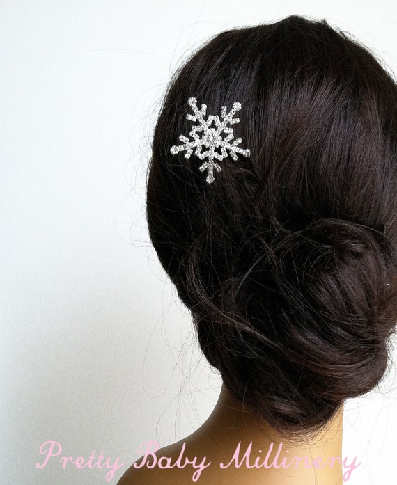 Christmas Hair Accessories Snowflake Hair Accessories Winter Wedding Winter Snowflake Hair Clip Rhinestone Bridesmaid Gift