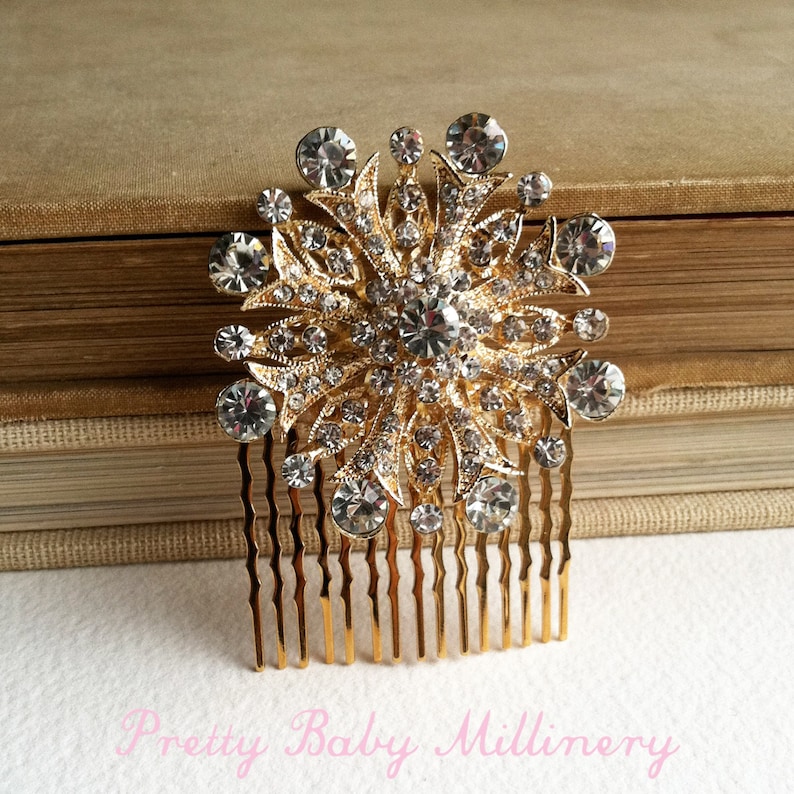 Winter Wedding,christmas hair accessories,Gold hair Comb Art Deco hair comb,snowflake comb,rose gold,modern MID CENTURY SNOWFLAKE christmas