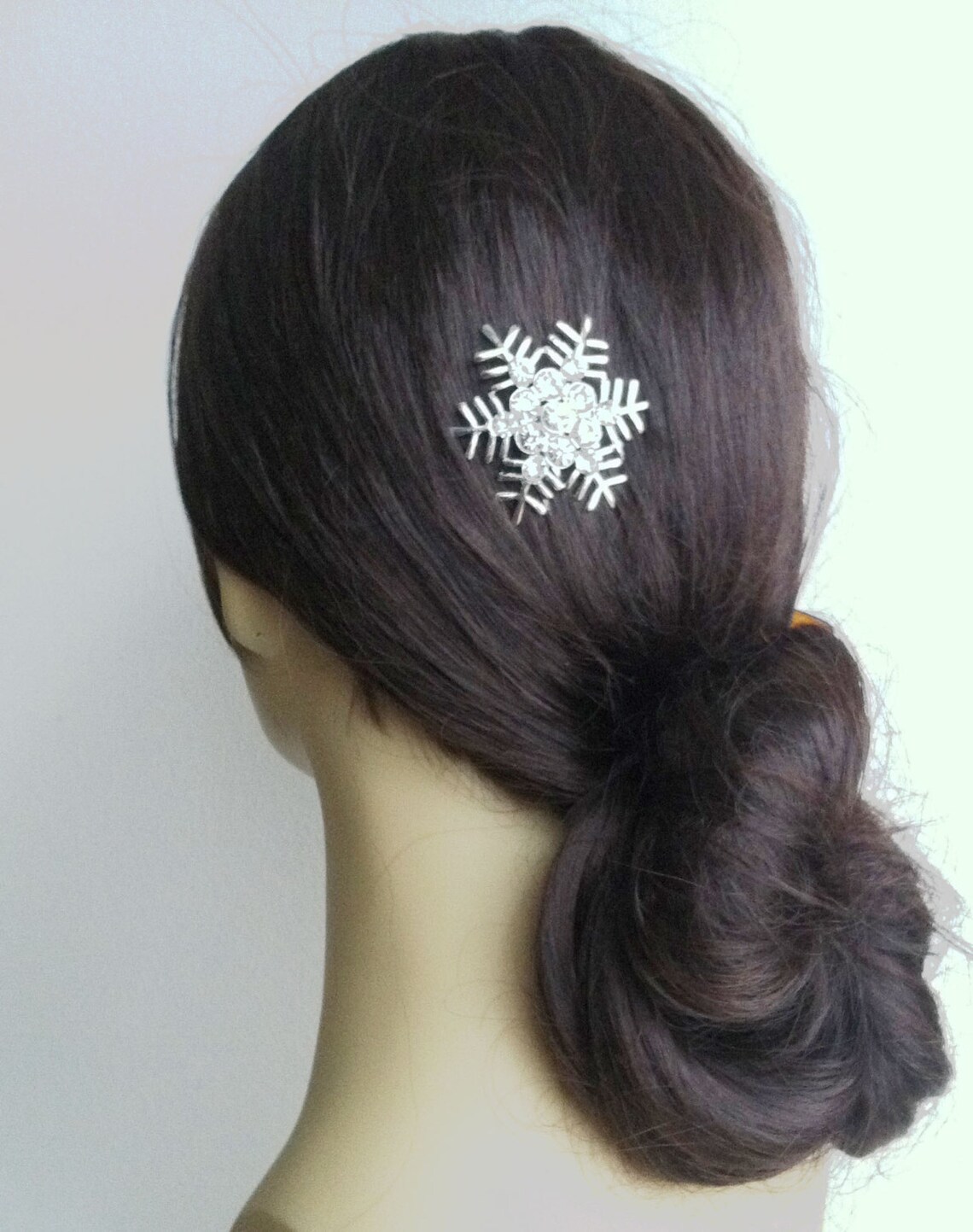 Snowflake hair accessories winter wedding modern snowflake | Etsy