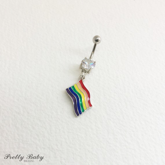 Pride belly store button rings