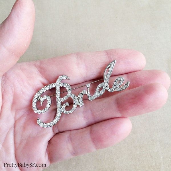 Bride gift, bachelorette gift, bride jewelry,bride brooch,brooch, pin, bachelorette party, gift, present,Wedding,text word bridal silver