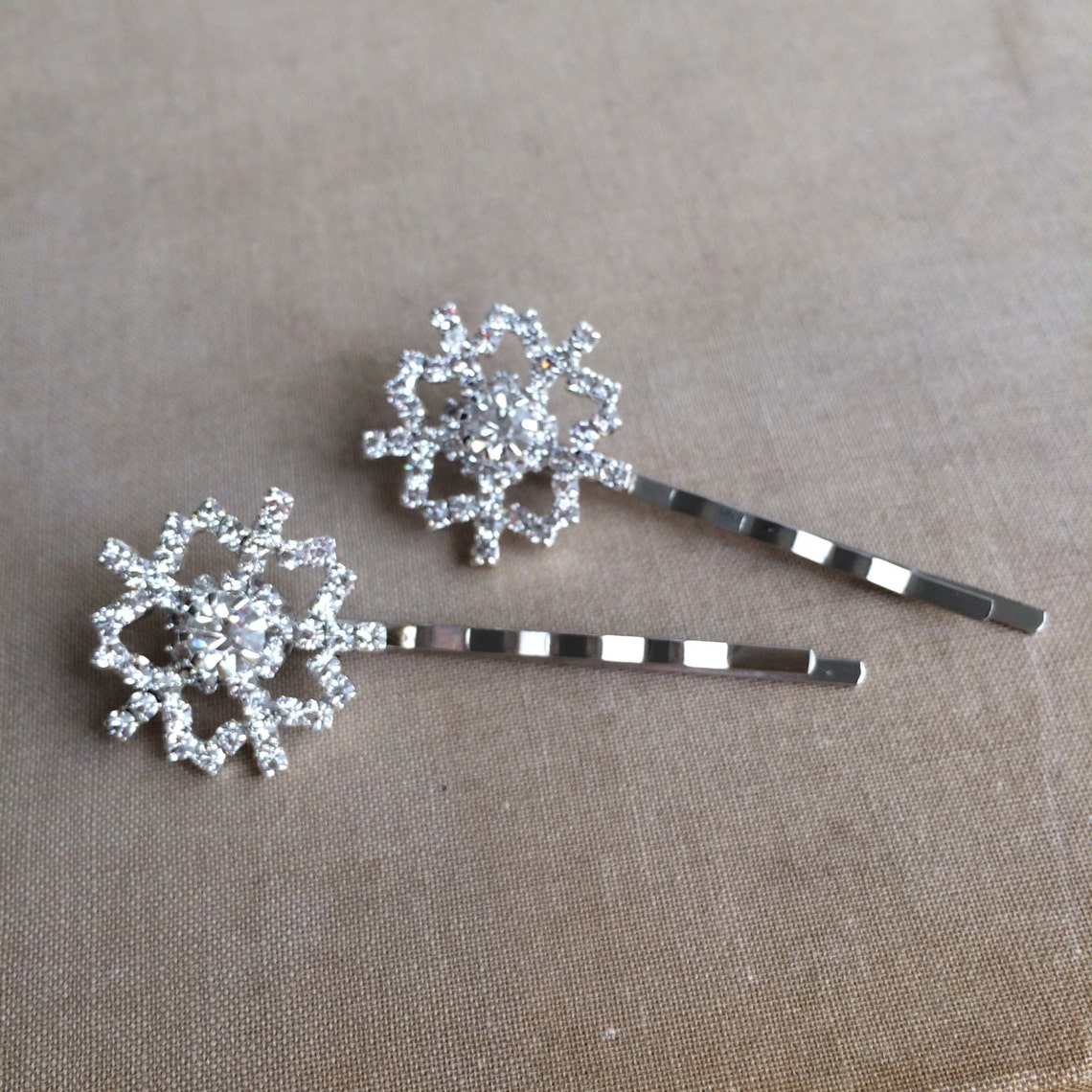 Winter Wedding Winter Hair Accessories Snowflake Hairpin 2 Etsy