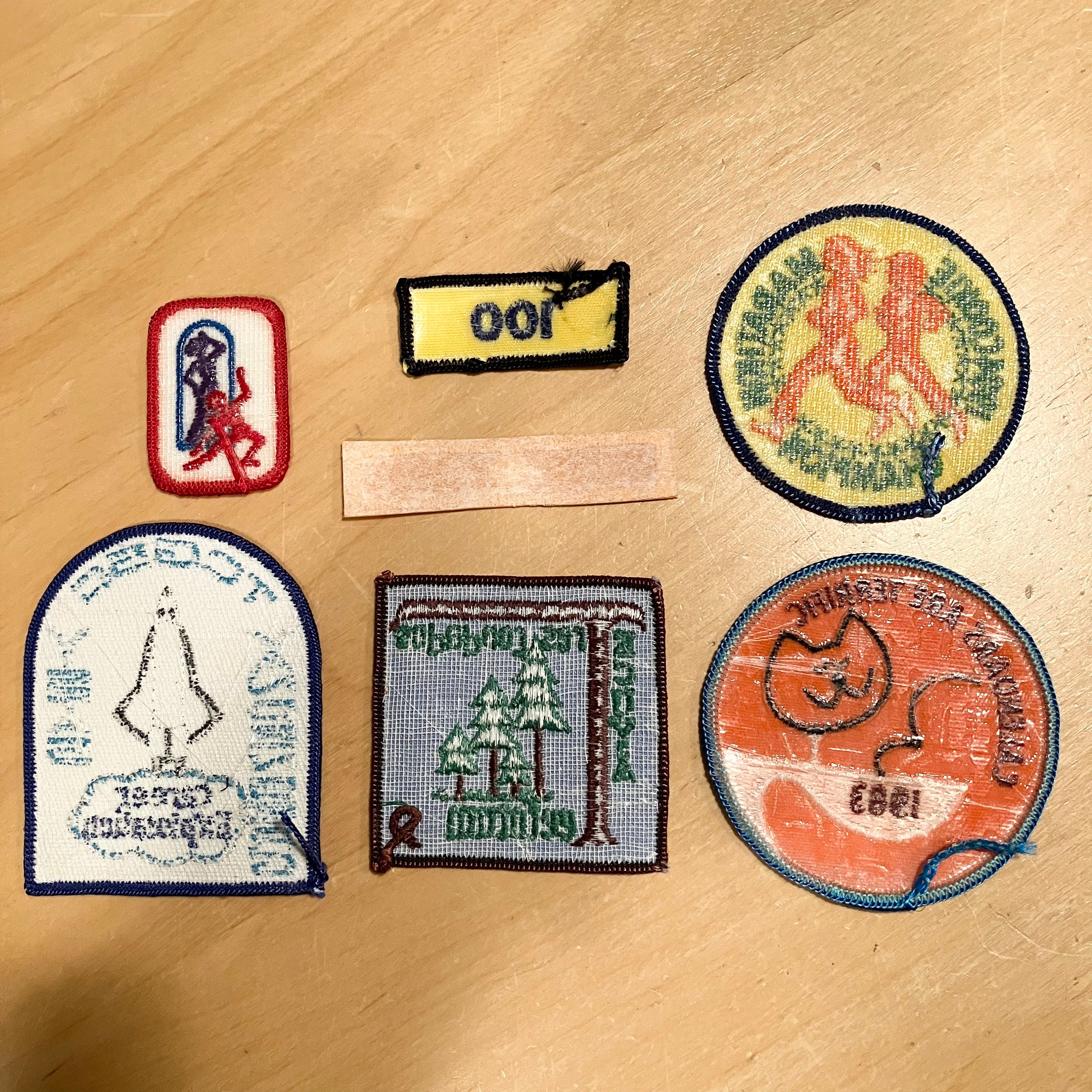 Lot of 7 Vintage 1980s Girl Scout Patches Cat Patch 80s Craft Supply  Appliqué Girl Scout Costume Cookies Patch Badges 
