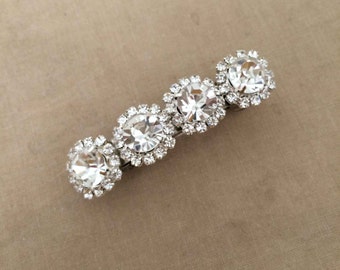 hair clip rhinestone barrette bridal