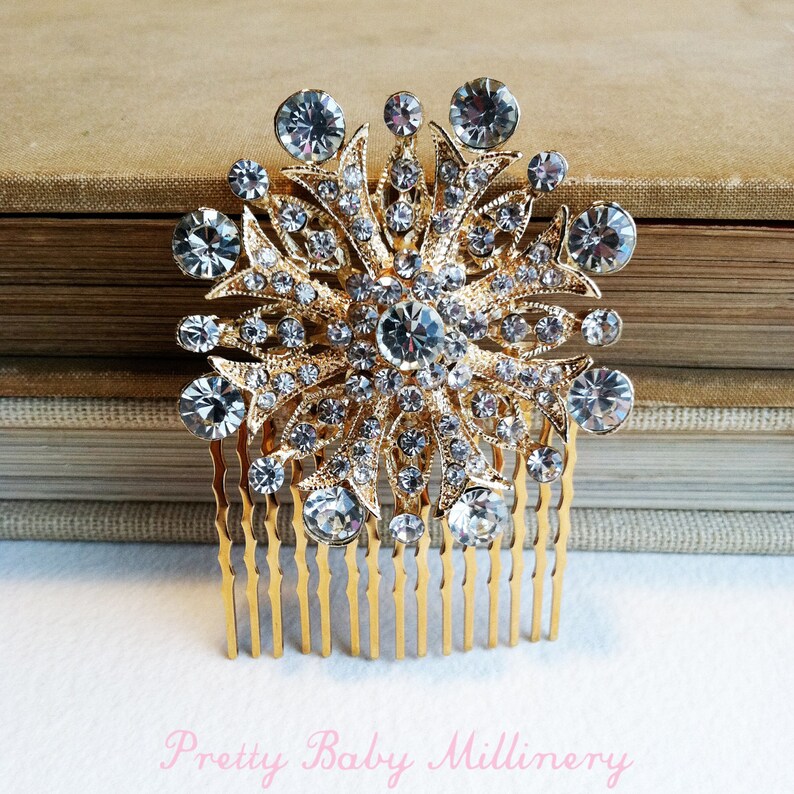 Winter Wedding,christmas hair accessories,Gold hair Comb Art Deco hair comb,snowflake comb,rose gold,modern MID CENTURY SNOWFLAKE christmas