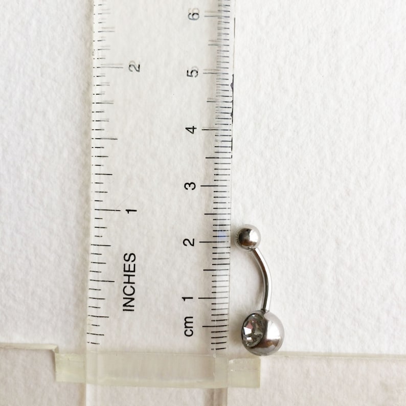 GOLD Belly Button Ring Barbell Bellybutton Ring Navel Etsy