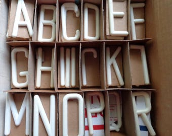 Alphabet Sign Letters Plastic Craft Letters White 3 Inch Lot