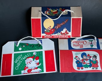 Vintage 1940's Christmas Treat Boxes 3 Designs NOS