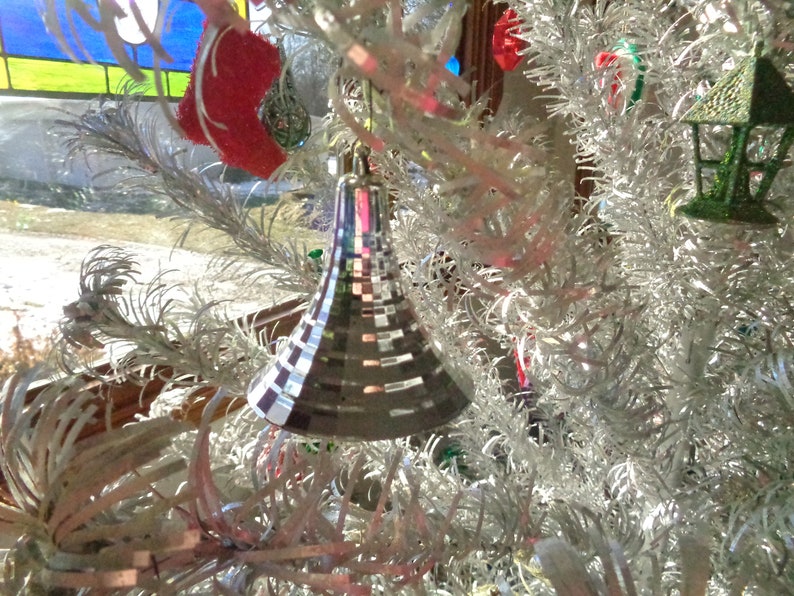 Vintage Christmas Atomic Bells Gold and Silver NOS and Small Sputniks Silver 17 Ornaments