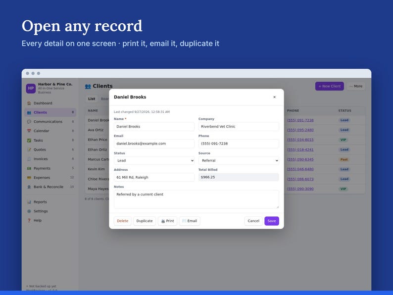 WorkReviews Service Business App, Clients, Scheduling, Invoices, Bookkeeping (Digital Download) image 3