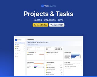 Project Tracker & Task Manager with Kanban Board, Offline HTML App