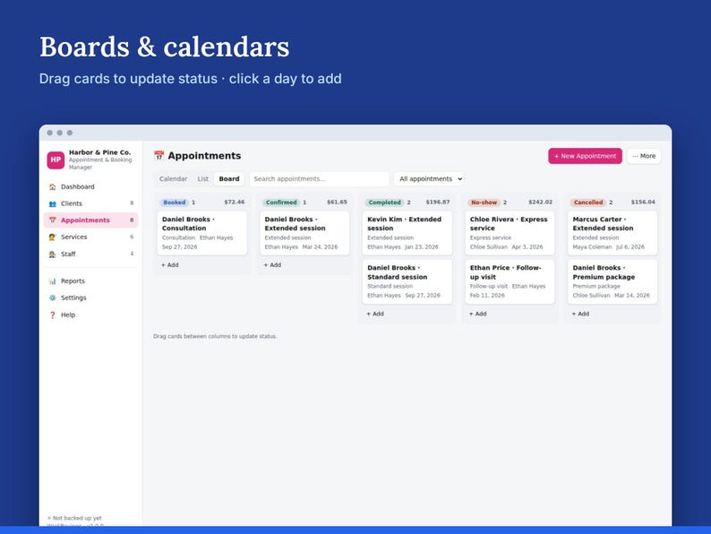 Appointment Booking Template, Salon Client Log & Scheduler, Booking System for Small Business | WorkReviews image 5