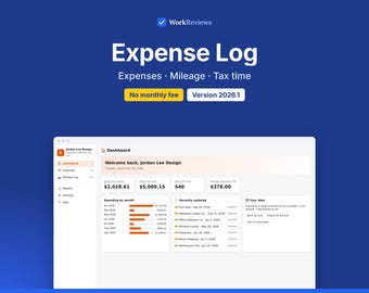 Expense Tracker Lite, Mileage Log & Receipts for Self Employed, Offline HTML App