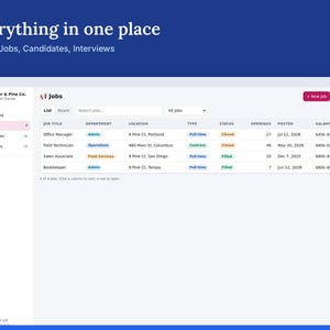 Applicant Tracker Template, Hiring & Recruiting Tracker, Candidate Pipeline and Interview Planner | WorkReviews image 2