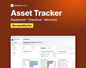 Asset Tracker & Equipment Log, Tool Checkout and Warranty Tracker for Small Business | WorkReviews