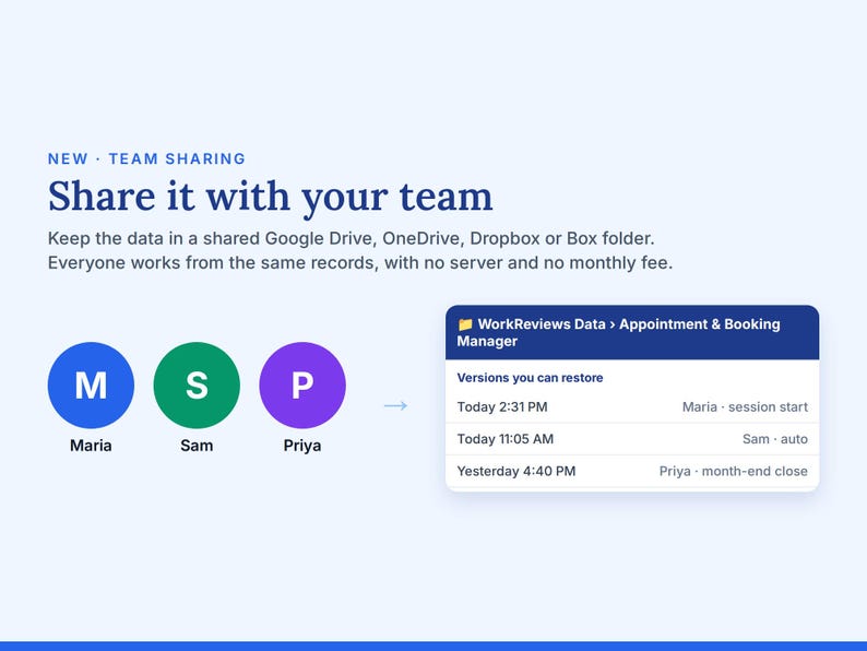 Appointment Booking Template, Salon Client Log & Scheduler, Booking System for Small Business | WorkReviews image 6