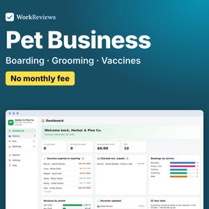 Pet Business Manager App, Boarding, Grooming, Vaccines (Digital Download) image 1