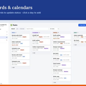 Project Tracker & Task Manager with Kanban Board, Offline HTML App image 5