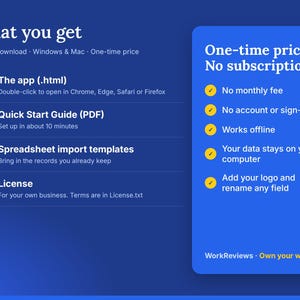 Asset Tracker, Equipment Log, Tool Checkout & Warranties, Offline HTML App image 7