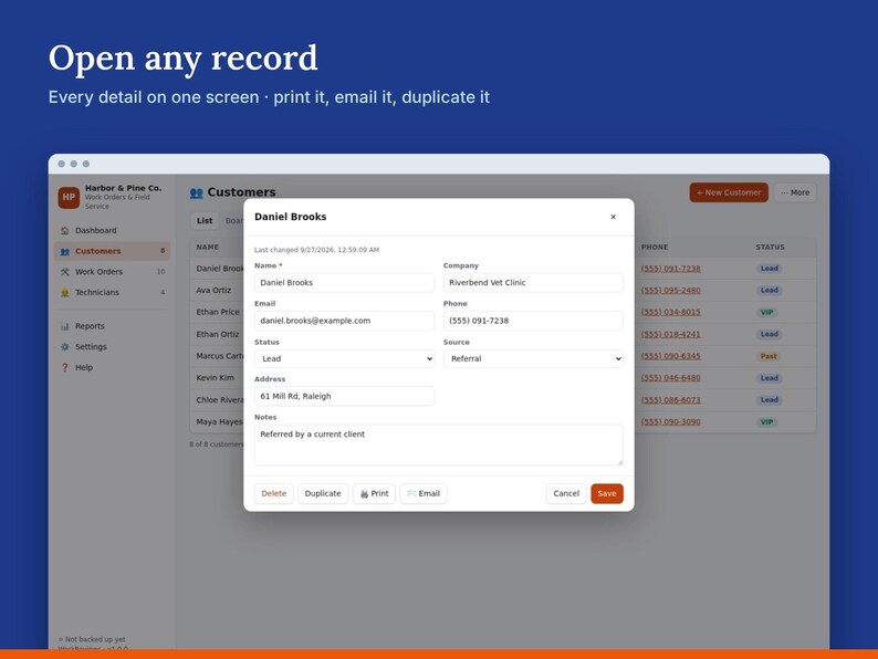 Work Order Template & Job Tracker, Field Service App for Contractors, Cleaning and Handyman Business | WorkReviews image 3