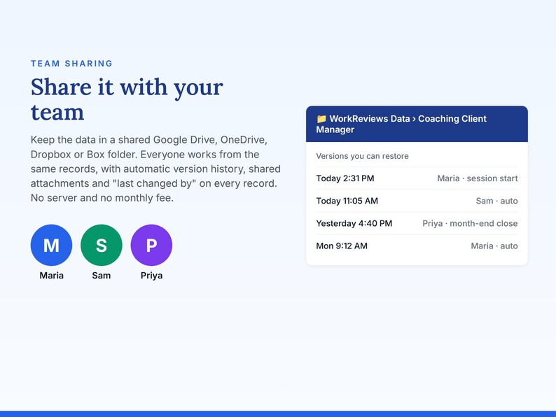 Coaching Client Tracker, Session Notes, Packages & Invoices, Offline HTML App image 6