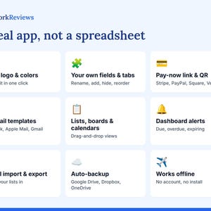 Work Order Template & Job Tracker, Field Service App for Contractors, Cleaning and Handyman Business | WorkReviews image 4