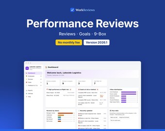 Performance Review Template for Managers, Employee Evaluation & 9 Box Grid, HTML App