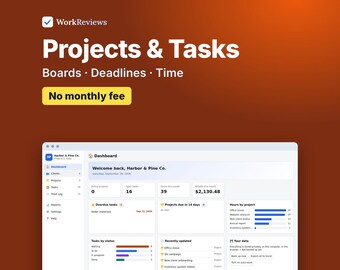 Project Tracker & Task Manager App, Kanban Board, Project Planner Template for Small Teams | WorkReviews