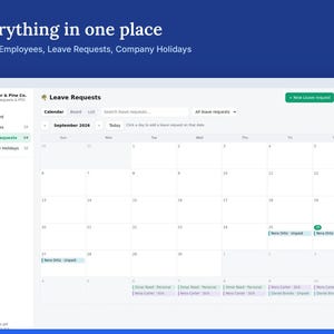 PTO Tracker & Leave Request Template, Employee Vacation Time Off (Digital Download) image 2