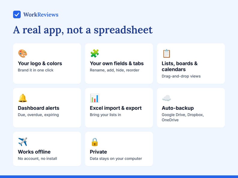 Vendor Tracker & Contract Management Template, Supplier List with Renewal Reminders | WorkReviews image 4