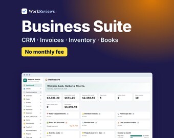 Small Business Management Software Bundle, CRM, Invoices, Inventory, Projects and Bookkeeping | WorkReviews