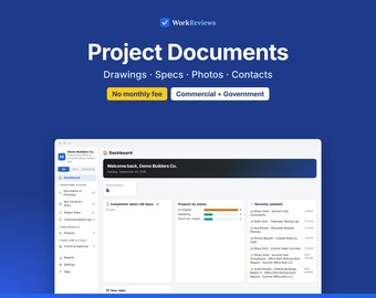 Project Documents & Communications Tracker App for Construction, Drawings and Specs by Job
