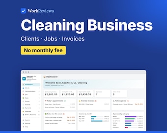 Cleaning Business Software, Client Tracker, Job Calendar & Invoices, Offline HTML App