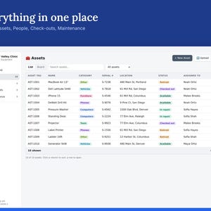 Asset Tracker, Equipment Log, Tool Checkout & Warranties, Offline HTML App image 2