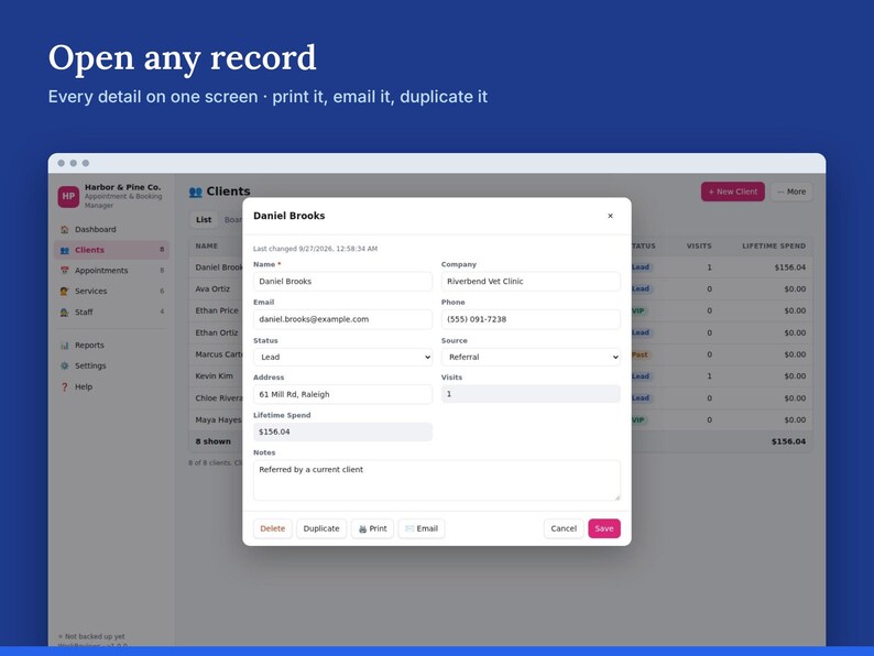 Appointment Booking Template, Salon Client Log & Scheduler, Booking System for Small Business | WorkReviews image 3