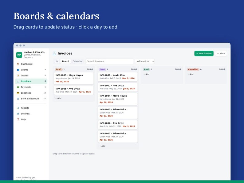 Invoice Tracker, Quote & Estimate Template with Payment QR Code, Offline HTML App image 5