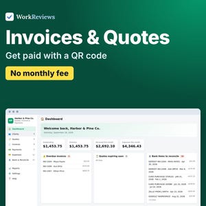 Invoice Tracker, Quote & Estimate Template with Payment QR Code, Offline HTML App image 1