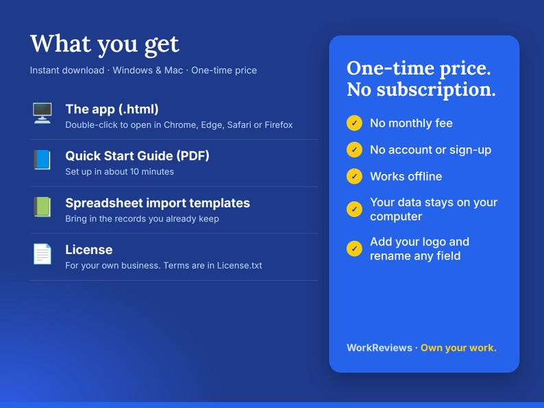 Coaching Client Tracker, Session Notes, Packages & Invoices, Offline HTML App image 7