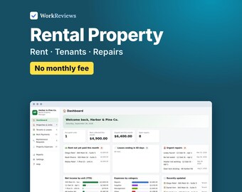 Rental Property Manager App, Landlord Rent Tracker, Tenant and Lease Tracker, Maintenance Log | WorkReviews