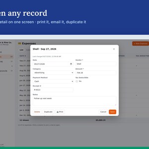 Expense Tracker, Mileage Log & Receipts for Self Employed Taxes, Offline HTML App image 3