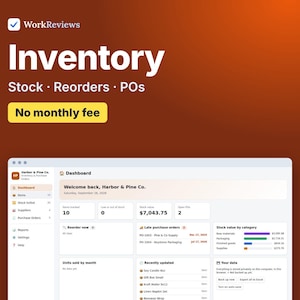 Inventory Tracker, Stock Management & Purchase Orders, Offline HTML App image 1