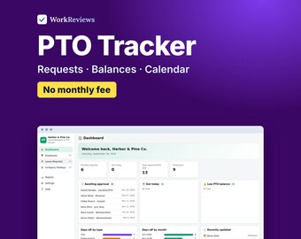 PTO Tracker & Leave Request Template, Employee Vacation and Time Off Tracker for Small Business | WorkReviews