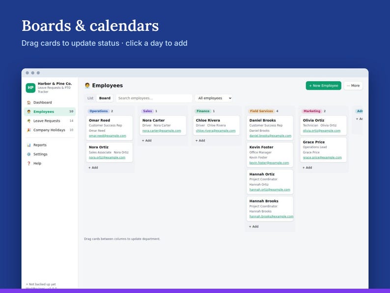 PTO Tracker & Leave Request Template, Employee Vacation Time Off (Digital Download) image 5