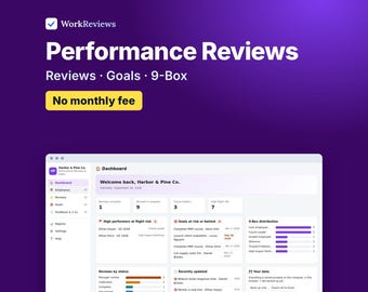 Performance Review Template for Managers, Employee Evaluation & 9 Box Grid, Talent Review App | WorkReviews