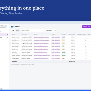 Freelance Timesheet, Billable Hours & Client Invoices, Offline HTML App image 2