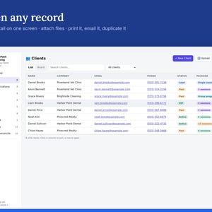 Coaching Client Tracker, Session Notes, Packages & Invoices, Offline HTML App image 3