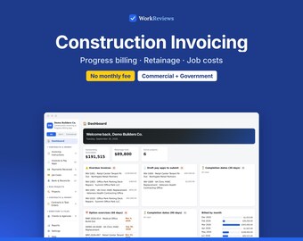 Construction Invoicing App, Progress Billing, Retainage & Pay Applications for Commercial and Government