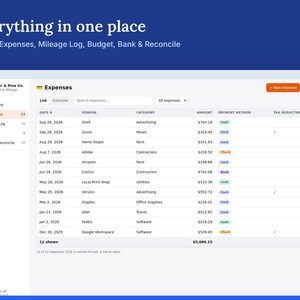 Expense Tracker, Mileage Log & Receipts for Self Employed Taxes, Offline HTML App image 2